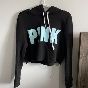 Pink Victoria secret cropped hoodie